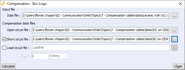 Интерфейс инструмента анализа компенсации